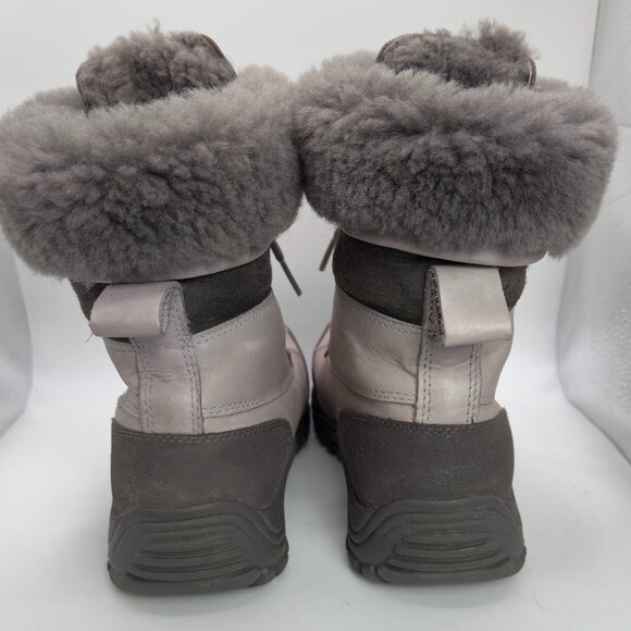 UGG Adirondack II Grey Charcoal Shearling Boots 8 - Picture 2 of 13